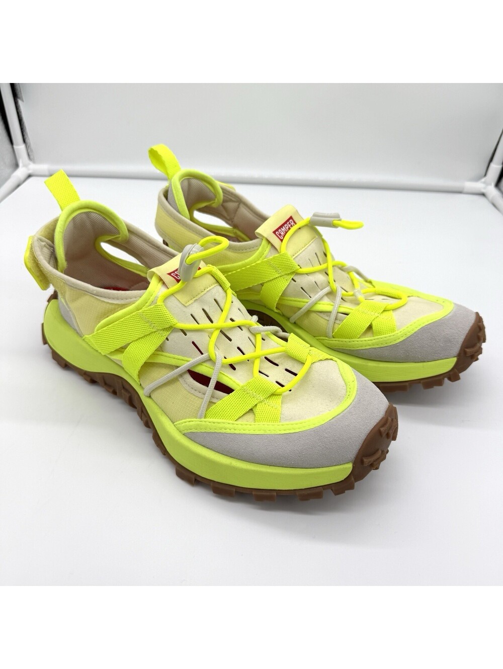Camper CRCLR Vibram Trail Sneakers Neon Yellow Hiking Shoes Women US8/EU39 Water